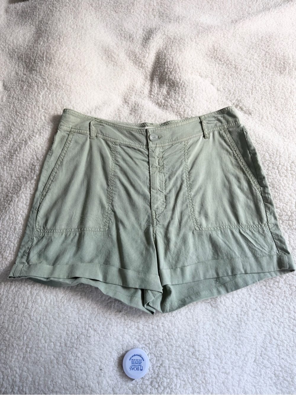 Cloth & Stone Utility Shorts With Patch Pickets & Rolled Cuffs, Size L